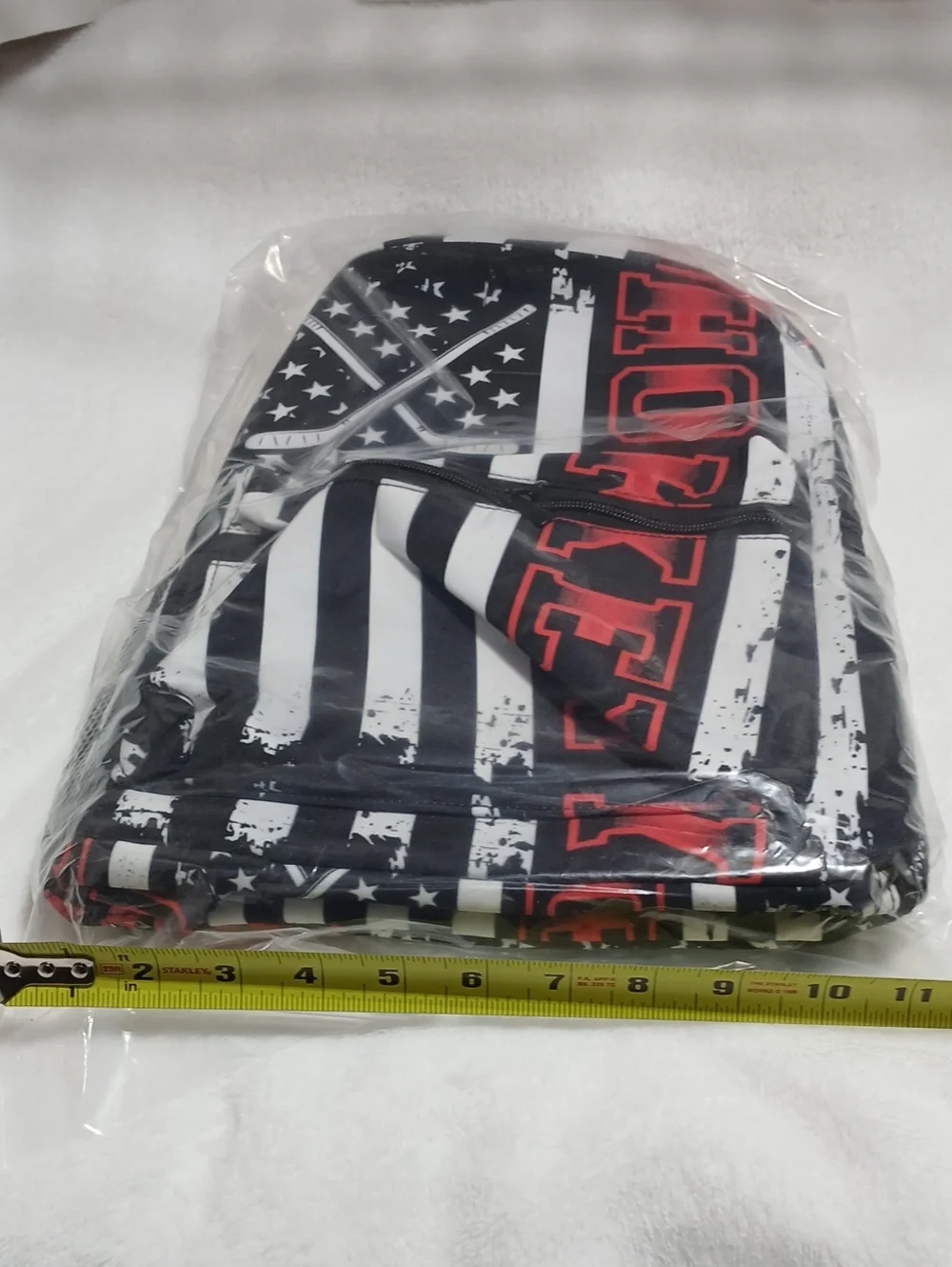 Kosues Ice Hockey American Flag Laptop Backpack NWOT